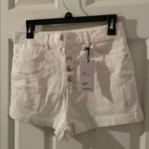 White Jean shorts